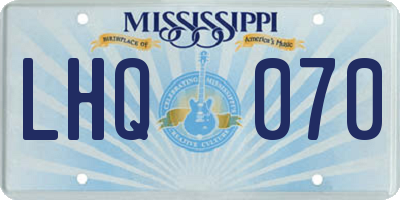 MS license plate LHQ070