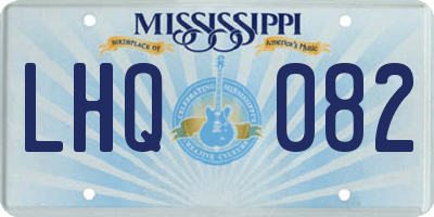 MS license plate LHQ082