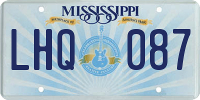 MS license plate LHQ087