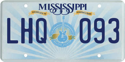 MS license plate LHQ093