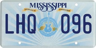 MS license plate LHQ096