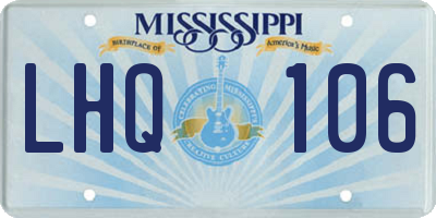 MS license plate LHQ106