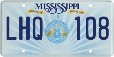 MS license plate LHQ108