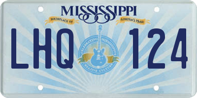 MS license plate LHQ124