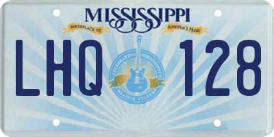 MS license plate LHQ128