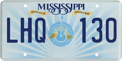 MS license plate LHQ130