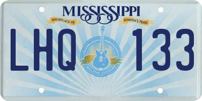 MS license plate LHQ133