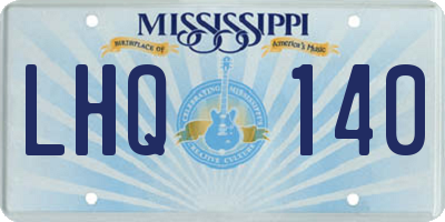 MS license plate LHQ140