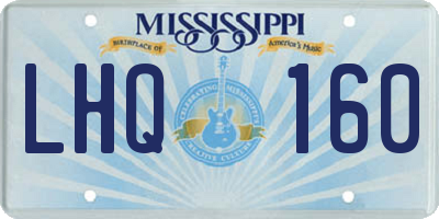 MS license plate LHQ160