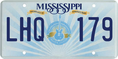MS license plate LHQ179