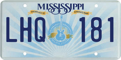 MS license plate LHQ181