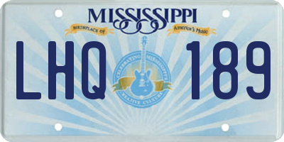 MS license plate LHQ189