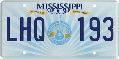 MS license plate LHQ193