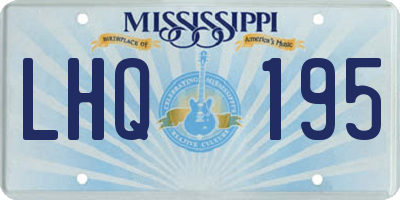 MS license plate LHQ195