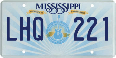 MS license plate LHQ221