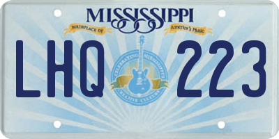MS license plate LHQ223