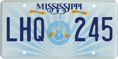 MS license plate LHQ245