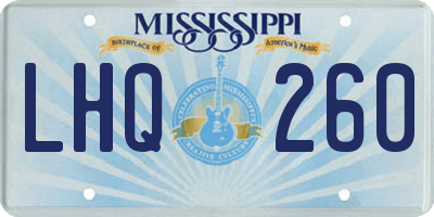 MS license plate LHQ260
