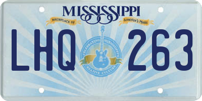 MS license plate LHQ263