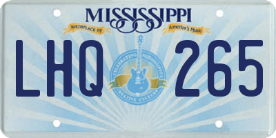 MS license plate LHQ265