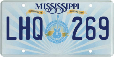 MS license plate LHQ269