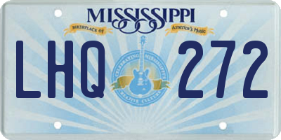 MS license plate LHQ272