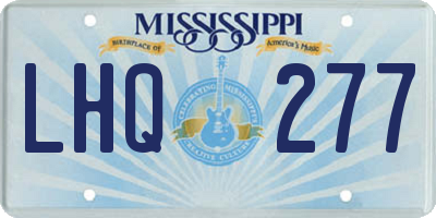 MS license plate LHQ277