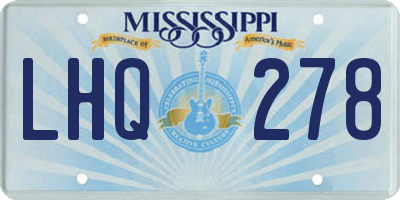 MS license plate LHQ278