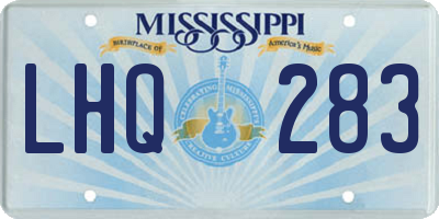 MS license plate LHQ283