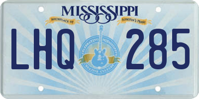 MS license plate LHQ285