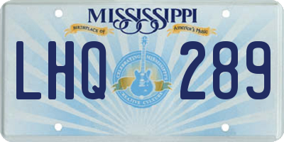 MS license plate LHQ289
