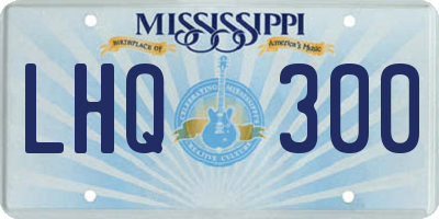 MS license plate LHQ300