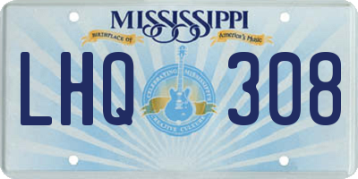 MS license plate LHQ308
