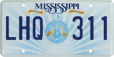 MS license plate LHQ311