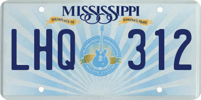 MS license plate LHQ312
