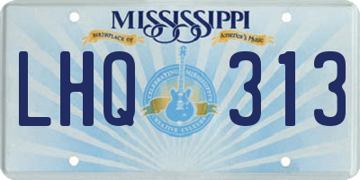 MS license plate LHQ313