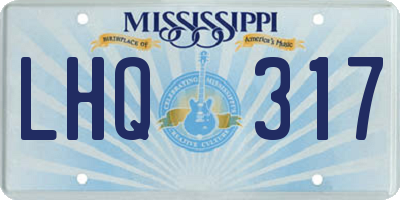 MS license plate LHQ317