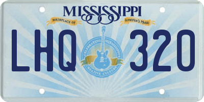 MS license plate LHQ320