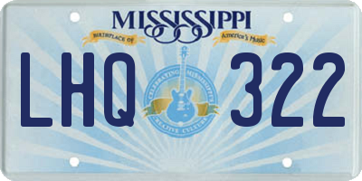 MS license plate LHQ322