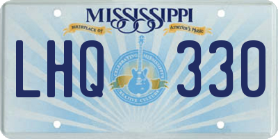 MS license plate LHQ330