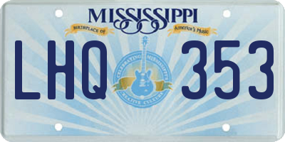 MS license plate LHQ353