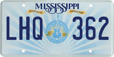 MS license plate LHQ362