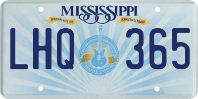 MS license plate LHQ365