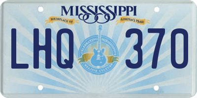 MS license plate LHQ370
