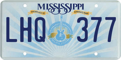 MS license plate LHQ377
