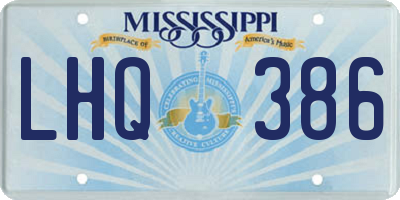 MS license plate LHQ386