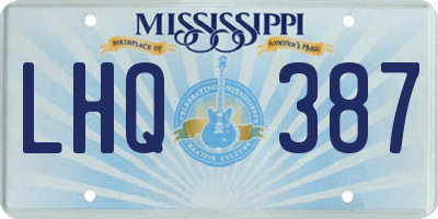 MS license plate LHQ387