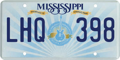MS license plate LHQ398