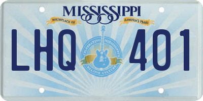 MS license plate LHQ401
