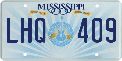 MS license plate LHQ409
